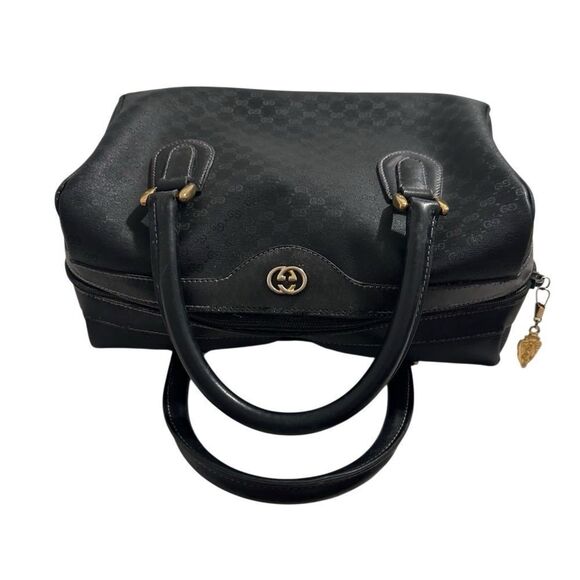 Gucci Black micro Gg Boston with Gold Accents - Picture 5 of 16
